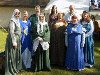 Lady Aine, Baroness Deirdre, Baron Oshi, Baroness Sine, Vilhjlmr, Lady Murienne, Master Bran, Mistress Rhiannon, and THL Cecilia Blythe represent for House Corvus! Click here for full size image.