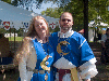 Corvites THL Adeliza of Bristol and THL rgrmr inn Kyri just before their Investiture. Click here for full size image.