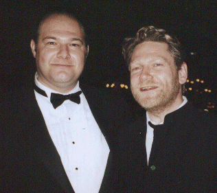 Me and Kenneth Branagh at the London Film Critics Circle Awards dinner in London.