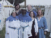 The members of House Corvus at Pennsic 34: Baroness Julianna, Master Eldred, Baron Luqman, Master Bran, Lady Victoria, and Lord Gryffyth. Click here for full size image.