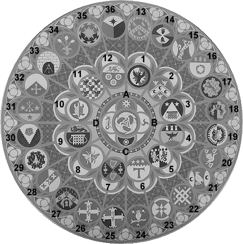 House Corvus Rose Window created by Master Eldred.