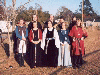 Members of House Corvus at St. Andrew's: Baron Peter Hawkyns, Lord Guillaume de Bracey, Lady Ygraine de Bracy, Lady Alessandra Ruscello, Master Bran Trefonnen, Matsudaira Toshiyori Sensei, Lady Sine ni Dheaghaidh, THL Thorgrimr inn Kyri, and Lady Adeliza of Bristol. Click here for full size image.